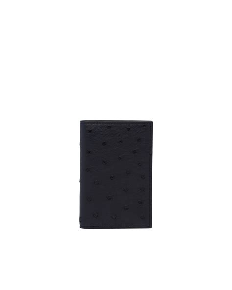 prada ostrich card holder|Navy Ostrich Leather Card Holder .